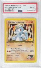 V1761: 2000: Giovanni's Machop: 72/132: 1ST Edition: Gym Challenge: PSA: 8: NM-MT: 102261184